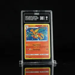 2022 Pokemon SWSH UK Pokemon Center BSP Holo Special Delivery Charizard TAG 9 . - Image 1