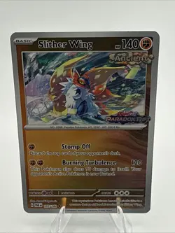 Pokemon TCG Slither Wing 107/182 Paradox Rift Best Buy 2023 Promo Stamped Sealed - Image 1