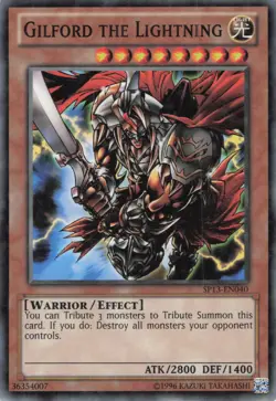 Yugioh Gilford the Lightning SP13-EN040 Starfoil Rare 1st Edition LP - Image 1