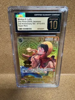 Monkey D. Luffy Japanese 2nd Anniversary Super Rare CGC PRISTINE 10 - One Piece - Image 1