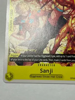 Sanji OP09-105 One Piece 2nd Anniversary Pre-Release Tournament 2024 - Image 3