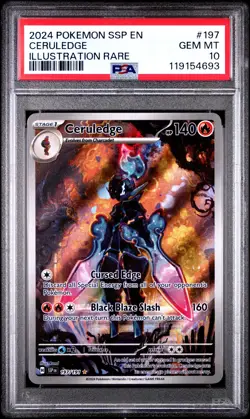 Pokemon TCG Ceruledge Illustration Rare Surging Sparks 197/191 PSA 10 - Image 1