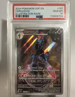 Pokemon TCG Ceruledge Illustration Rare Surging Sparks 197/191 PSA 10 - Image 1
