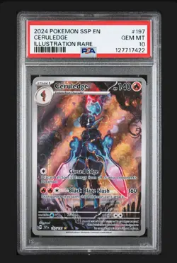 Pokemon TCG Ceruledge Illustration Rare Surging Sparks 197/191 PSA 10 - Image 1