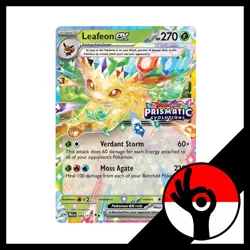 Pokemon TCG: Prismatic Evolutions - 006/131 - Leafeon Ex - Stamped Promo Sealed - Image 1