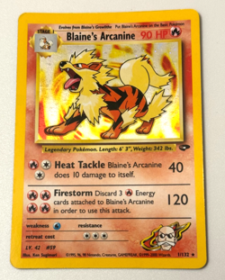 Pokemon TCG Blaine's Arcanine Gym Challenge 1/132 Holo Vintage Pokemon Card - Image 1