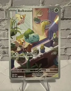 Pokemon Bulbasaur Holo Card SV07 Stellar Crown Illustration Rare 143/142 - Image 1