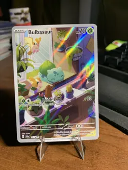 Pokemon TCG Bulbasaur Stellar Crown Illustration Rare Card 143/142 Sv07 - Image 1
