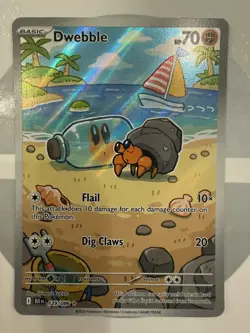 Pokemon Trading Card Game Black Bolt Dwebble 129/086 Illustration Rare Full Art - Image 1