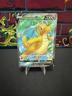 Pokemon TCG Dragonite v Full Art Holo Ultra Rare Card 076/078 - Image 1