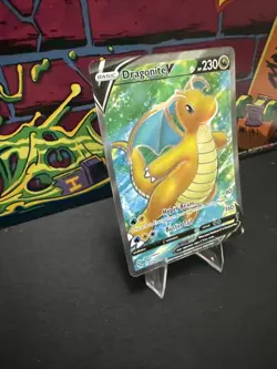 Pokemon TCG Dragonite v Full Art Holo Ultra Rare Card 076/078 - Image 2