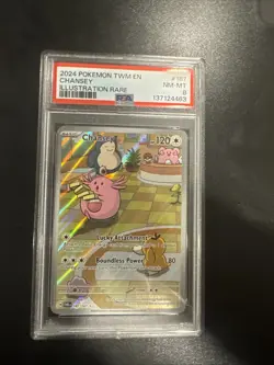 Pokemon TCG Chansey Illustration Twilight Masquerade Card 187/167 Psa 8 - Image 1