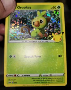 Pokemon GROOKEY HOLO 8/25 McDonalds 25th Anniversary 2021 Promo Card - Image 4