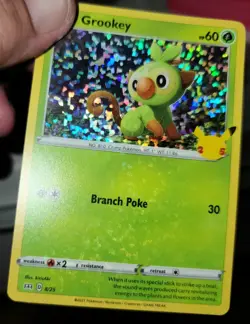 Pokemon GROOKEY HOLO 8/25 McDonalds 25th Anniversary 2021 Promo Card - Image 5
