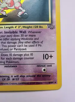 Pokemon TCG Jungle Mr. Mime Card 6/64 Unlimited Edition Holo Rare WOTC-LP - Image 5
