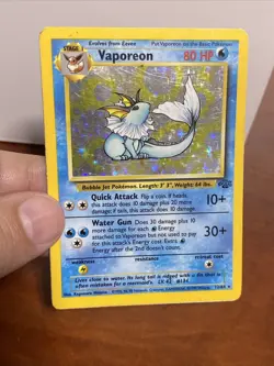 1999 Pokemon Card Jungle Vaporeon Holo #12/64 ✨ VINTAGE ✨ - Image 2