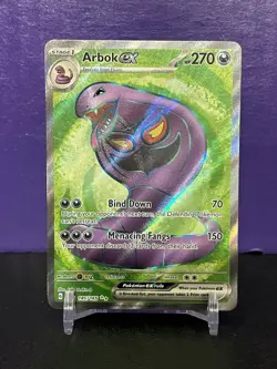Arbok ex 185/165 Scarlet & Violet 151 Full Art Ultra Rare Holo Pokemon Card NM - Image 1