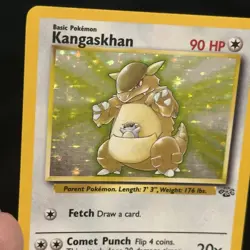 1999 Pokemon KANGASKHAN Jungle Set HOLO Foil Rare Unlimited Edition Card 5/64 EX - Image 1