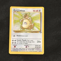 1999 Pokemon KANGASKHAN Jungle Set HOLO Foil Rare Unlimited Edition Card 5/64 EX - Image 5