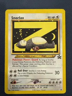 Snorlax Z Black Star Promo #49 Basic Pokemon Card TCG WOTC League - Image 1