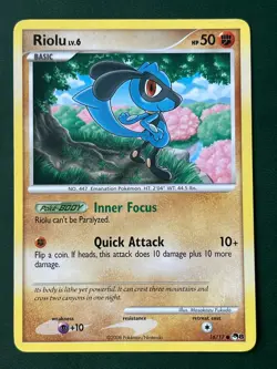 Riolu #16 Rare POP Series 8 Promo Non Holo Pokemon Card 2007 LP - Image 1