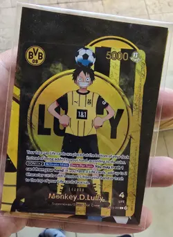 One Piece Monkey D. Luffy BVB Borussia Dortmund Promo Card St13-003 - Image 2