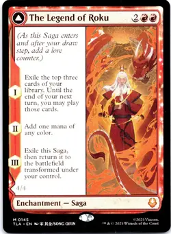 The Legend of Roku MTG Magic the Gathering M Avatar: The Last Airbender 145 NM - Image 1