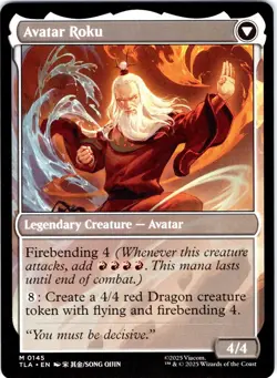 The Legend of Roku MTG Magic the Gathering M Avatar: The Last Airbender 145 NM - Image 2