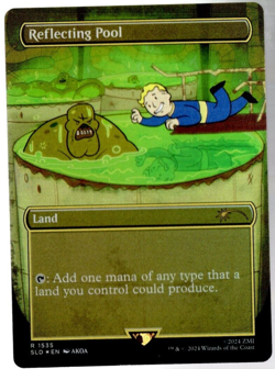 Reflecting Pool 1535 Borderless Rainbow Foil Fallout Secret Lair MTG Near Mint - Image 1