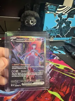 Pokemon TCG Team Rockets Mewtwo EX Special Illustration Destined Rivals. - Image 1