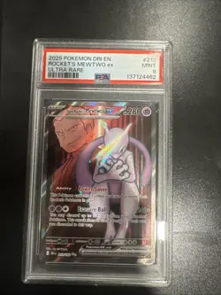 Pokemon TCG Team Rockets Mewtwo EX 213/182 Ultra Rare Destined Rivals PSA 9 - Image 1