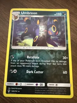 Pokemon Umbreon 120/214 Sm-Lost Thunder Reverse Holo 2018 - Image 1