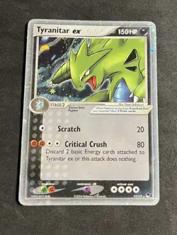 Tyranitar ex 17/17 Pop Series 1 2004 Holo Rare MP-HP Pokemon Vintage Holo - Image 1
