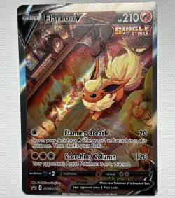 Flareon V/Vmax SWSH179/SWSH 180 Sword & Shield Black Star Promo, Pokemon TCG - Image 3