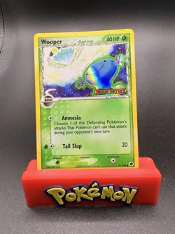 Wooper Delta Species 71/101 EX DRAGON FRONTIERS Stamped Reverse Holo NM - Image 1