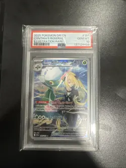 Pokemon TCG Cynthia's Roserade 184/182 Sv10: Destined Rivals Illustration PSA 10 - Image 1