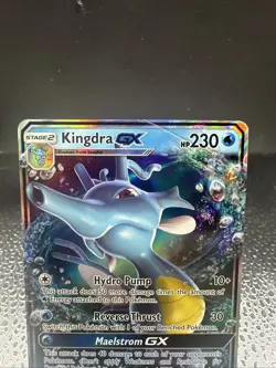 Pokemon Kingdra GX 18/70 Dragon Majesty Sun & Moon ULTRA RARE - Image 3