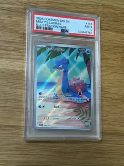2025 Pokemon Dri En-Destined Rivals #194 Misty's Lapras Illustration Rare PSA 9 - Image 2