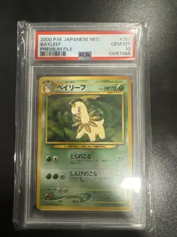 Pokemon TCG Bayleef Neo Genesis Japanese Edition #153 Psa 10 - Image 1