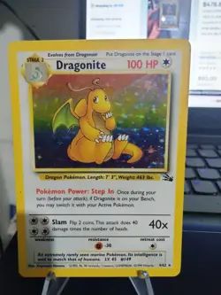 Pokemon 1999 Fossil Dragonite Holo 4/62 - Image 2