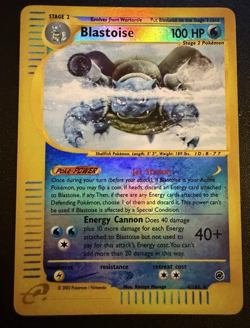 Pokemon TCG Blastoise 4/165 - Expedition Base Set - Reverse Holo Rare - Image 1