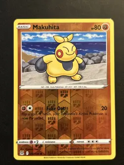 Pokemon TCG Makuhita Sword & Shield - Lost Origin 097/196 Reverse Holo Common - Image 1