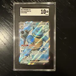 Pokemon 151 TCG MEW EN-151 Ultra Rare #184 Blastoise EX SGC 10 Full Art Gem Mint - Image 1