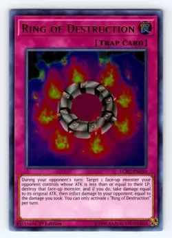Yugioh Ring of Destruction LCKC-EN050 Ultra Rare - NM 💎 - Image 1