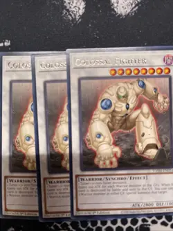 Yu-Gi-Oh 3X Colossal Fighter Rare 1st Edition NM Valiant Smashers - Image 1