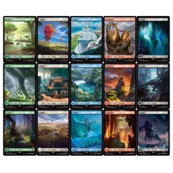 FInal Fantasy Full Art Land set of 15 cards - Mtg - Magic the Gathering - NM - Image 1