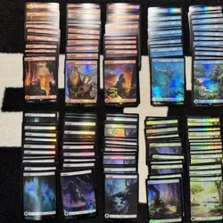MTG Final Fantasy Full Art Foil Basic Land - 224 Cards - 14 Complete Sets - Image 2