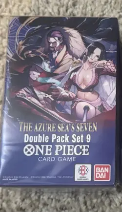 One Piece TCG: Double Pack Set 9 The Azure Sea's Seven - FACTORY SEALED! IN HAND - Image 1