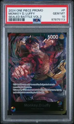 One Piece - Monkey D. Luffy - Sealed Battle Vol. 2 - Leader Promo - PSA 10 - Image 1