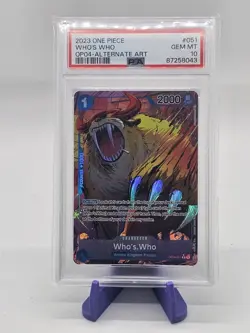 PSA 10 Who's Who Op04-051 Alternate Art 2023 One Piece Kingdom Of Intrigue - Image 1